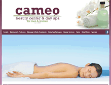 Tablet Screenshot of cameobeautycenter.com